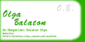 olga balaton business card